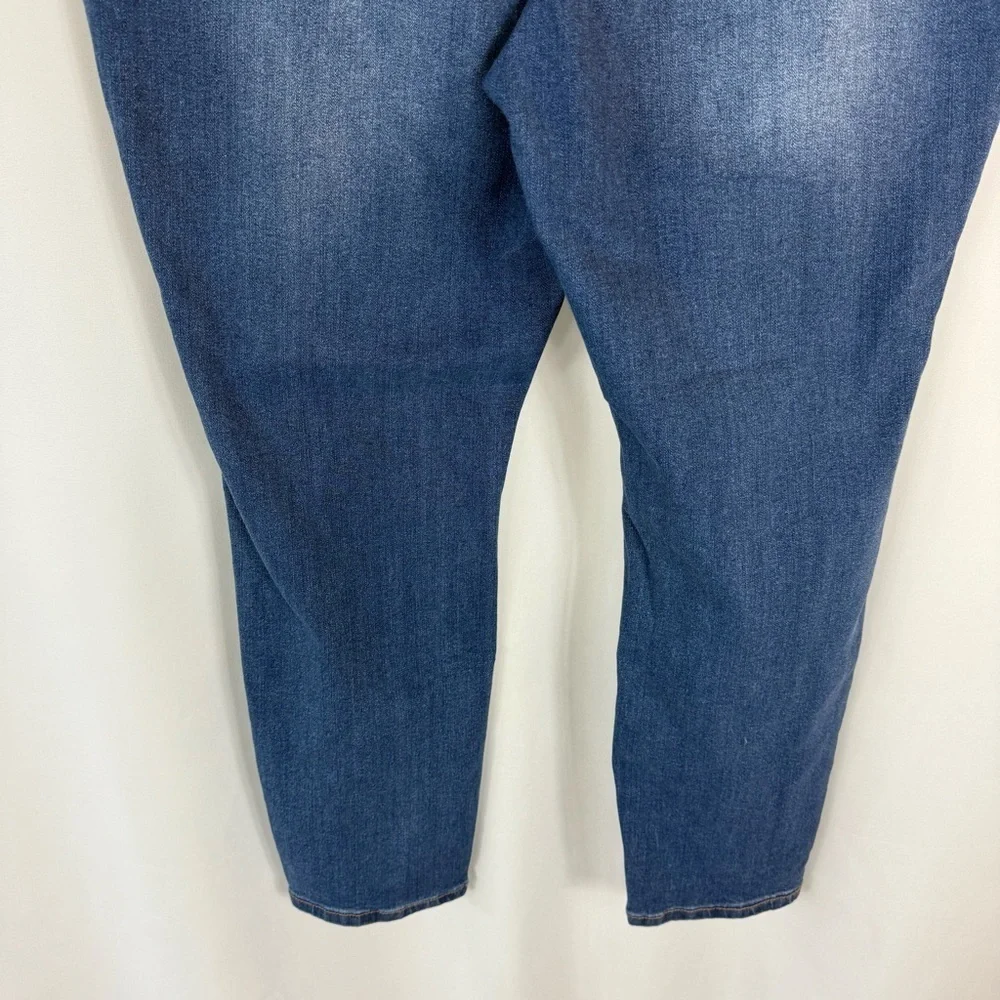 Tahari 20W Plus Size Jeans Kelly Mid-rise Skinny Leg Dark Wash Classic